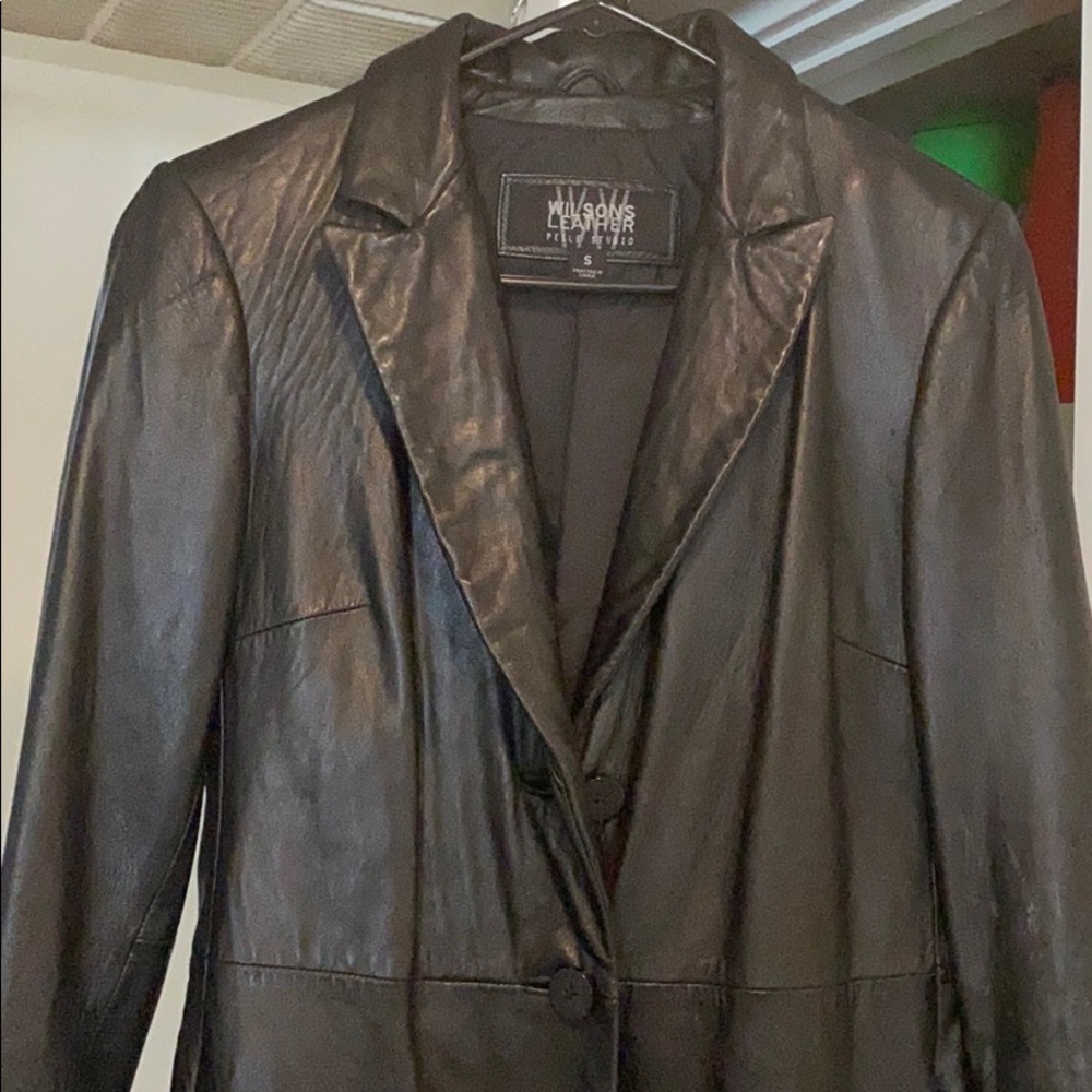 90’s Wilson’s leather blazer long coat